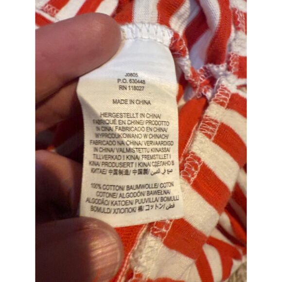 Boden Darcy red white striped t‑shirt dress US 12R Breton nautical preppy cotton - Picture 8 of 9